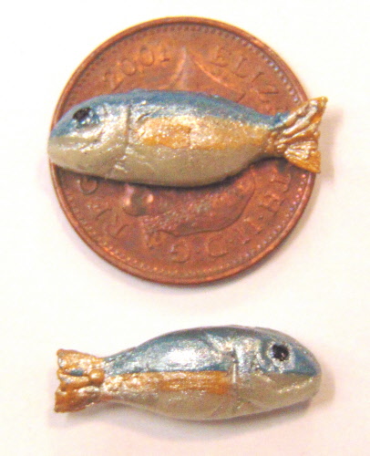 Details about   1:12 Scale Single Polymer Clay Fish For A Tumdee Dolls House Kitchen Shop X 