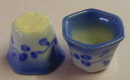 1 small hexagonal ceramic blue floral pot2