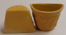 1 terracotta half round pot g
