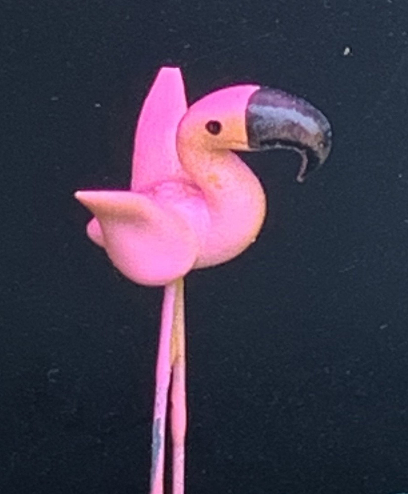 1:12 Scale Single Pink Flamingo Bird Tumdee Dolls House Garden Accessory F3 