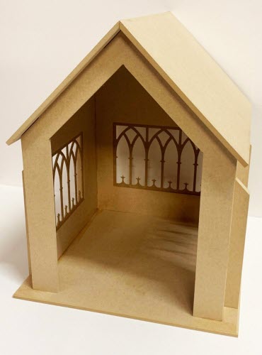 Dolls House Church Psalm Board Stained Wooden Accessory Miniature