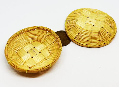 Dolls House Miniature Bamboo Baskets