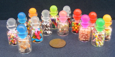 a dolls house miniature sweets in a jar all