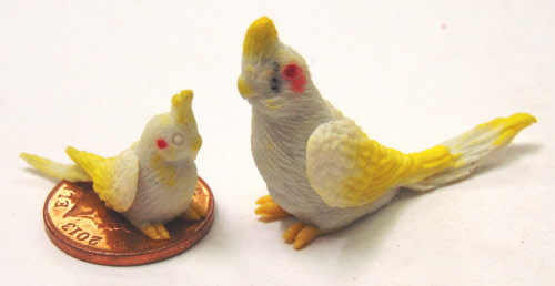 Details about   1:12 Scale Small Polymer Clay White Cockatoo tumdee Dolls House Exotic Bird C1 show original title