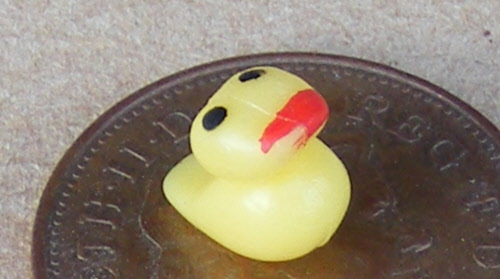 Dollhouse miniature Tiny resin Duck Dolls toy duck Rubber ducky 15mm miniature duck UK seller