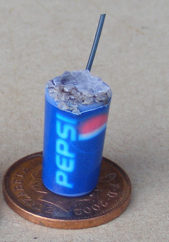 1:12 Scale Drink With Ice And A Straw With A Diet Pepsi Label Tumdee Dolls House 