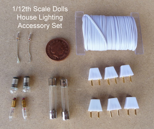 1:12 Scale Pack Of 4 x 12v Pea Bulbs Tumdee Dolls House Lighting 24 Accessory 