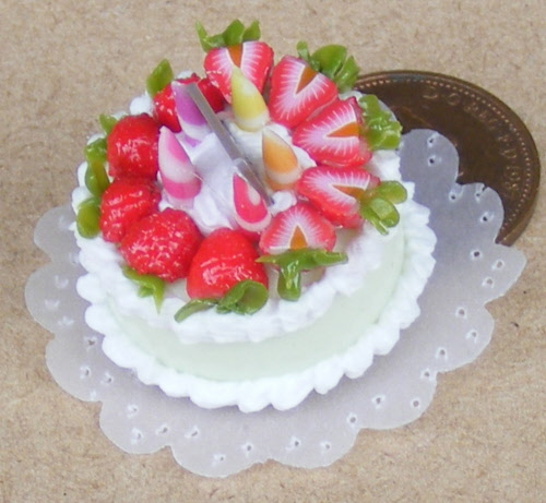 Details about   1:12 Scale Square Fruit Cake With White Icing Tumdee Dolls House Accessory NC44 