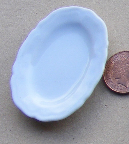 1:12 Scale 4 White Ceramic Bowls 1.6cm Tumdee Dolls House Kitchen Accessory W4 
