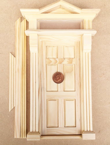 Dolls House False Door Wooden Cottage Door Tumdee Miniature 1:12 Scale Dolls House False Door Wooden Cottage Door Tumdee Miniature 1:12 Scale