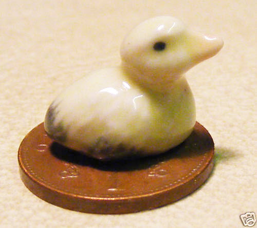 1:12 Scale Green Brown & White Ceramic Mallard Duck Tumdee Dolls House Bird 20 