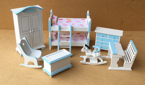 Bare Wood Dolls House Dolls House Miniature 1.12 Scale Nursery Accessory EM91 