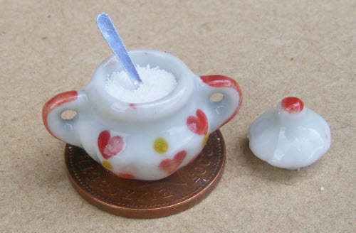 1:12 Scale 9 Piece Blue & White Ceramic Tea Set Tumdee Dolls House Miniature 149 