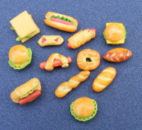 1:12 Scale 5 Cheese Rolls Tumdee Dolls House Kitchen Bread Snack Accessory 