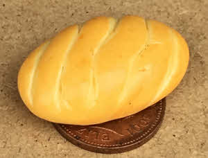 2 Parisienne Stick Loaves Tumdee 1:12 Scale Dolls House Bakery Bread Accessory 