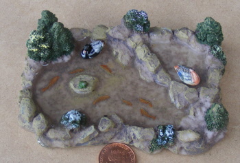 Rectangular Fishing Net Garden Pond Tumdee 1:12 Scale Dolls House Miniature