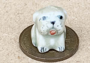 Miniature Laying Jack Russell Puppy Dog Tumdee Dolls House Pet Ornament KD10 