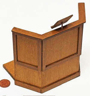 Accessorio In Miniatura Per Casa Delle Bambole – Chiesa In Legno Con Pulpito E Gradini Scala 1:12, Tumdee